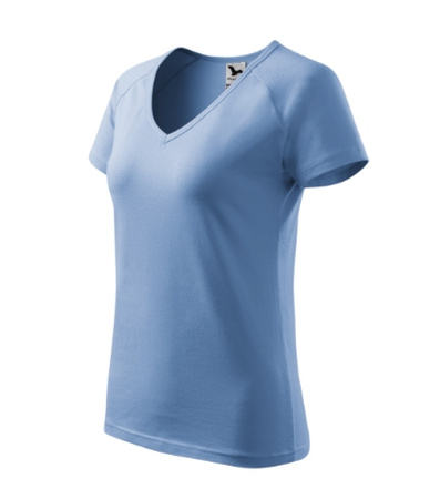 Elastyczna damska koszulka Bawełna MALFINI DREAM Slim-Fit BŁĘKITNA