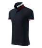 Koszulka Pique Polo męska polówka COLLAR UP 100% bawełna niebieska