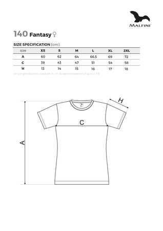 Koszulka damska  sportowa Fantasy Malfini  Quick Dry Poliester lekka 150 g/m² szybkoschnąca