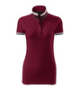 Koszulka Pique Polo damska polówka COLLAR UP 100% bawełna czerwona