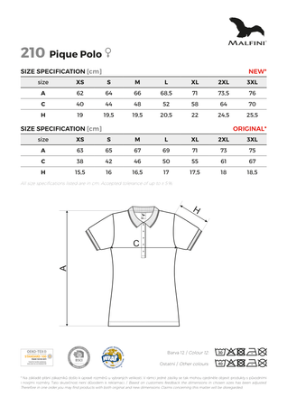 KOSZULKA polo DAMSKA PIQUE 200g MALFINI 210 T-SHIRT