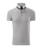 Koszulka Pique Polo męska polówka COLLAR UP 100% bawełna silver gray
