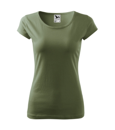 Dopasowana Koszulka Damska T-shirt bawełniana PURE 122 Khaki
