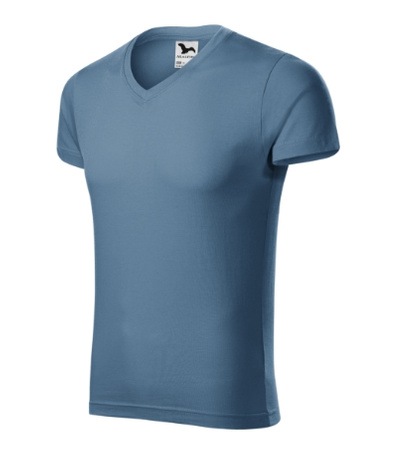 Koszulka męska dopasowana 180 g/m² 100% bawełna slim-fit Malfini V-neck 146 serek elegancka 