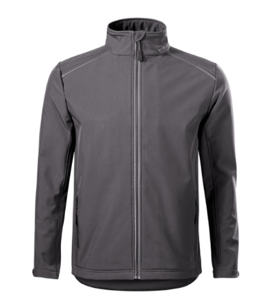Kurtka Męska 3-warstwowa Membrana TPU Valley softshell stalowy