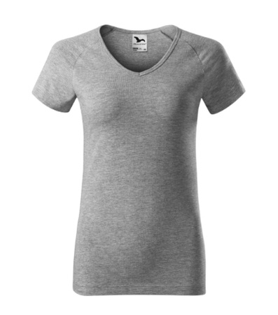 Elastyczna damska koszulka Bawełna MALFINI DREAM Slim-Fit CIEMNOSZARA