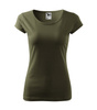 Dopasowana Koszulka Damska T-shirt bawełniana PURE 122 Wojskowa