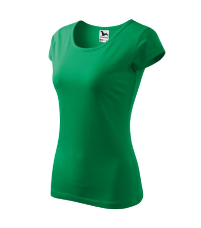 Dopasowana Koszulka Damska T-shirt bawełniana PURE 122 Zielona