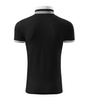 Koszulka Pique Polo męska polówka COLLAR UP 100% bawełna czarna
