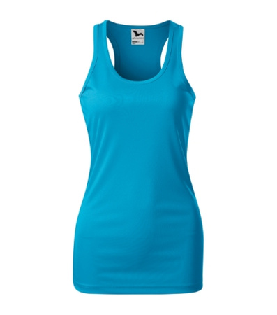 Sportowy Top Damski RACER Dopasowany Krój Koszulka na ramiączkach