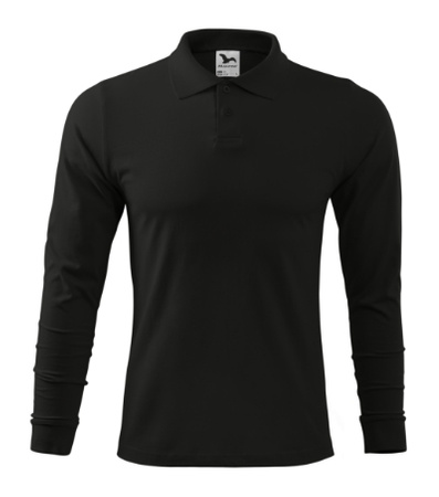 Elegancka Męska Koszulka Polo SINGLE J. Długi Rękaw Bawełniana Jersey