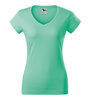 Koszulka damska gładka 180 g/m² Malfini Fit V-neck 162 slim z dekoltem w serek 100 % bawełna 
