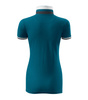 Koszulka Pique Polo damska polówka COLLAR UP 100% bawełna niebieska