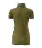 Koszulka Pique Polo damska polówka COLLAR UP 100% bawełna zieleń avocado