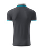 Koszulka Pique Polo męska polówka COLLAR UP 100% bawełna szara