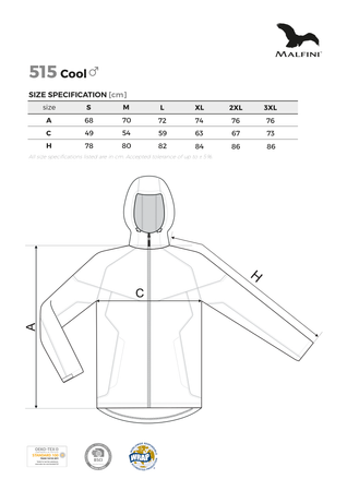 Oddychająca Męska Kurtka 3-Warstwowa Membrana TPU Softshell COOL