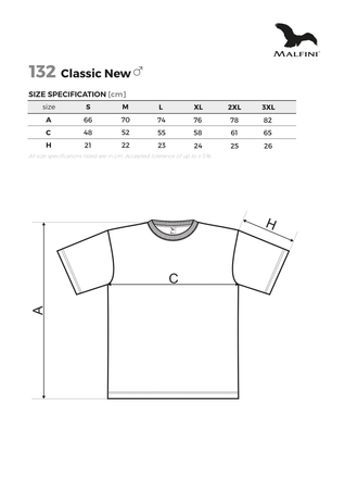 Bezszwowa KOSZULKA MĘSKA Classic New 145 g/m² Wyjątkowy design Malfini