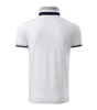 Koszulka Pique Polo męska polówka COLLAR UP 100% bawełna biała