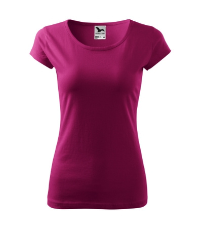Dopasowana Koszulka Damska T-shirt bawełniana PURE 122 Fuchsia Red
