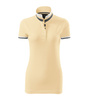 Koszulka Pique Polo damska polówka COLLAR UP 100% bawełna żółta