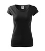 Dopasowana Koszulka Damska T-shirt bawełniana PURE 122 Czarna