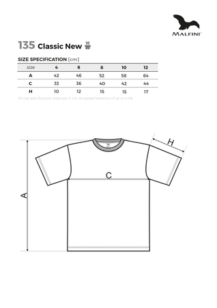 Wzmocniona Koszulka Dziecięca Classic New Żółty