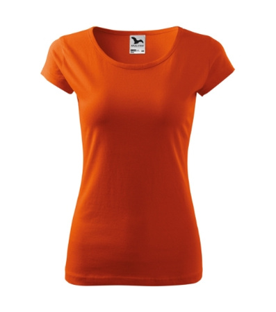 Dopasowana Koszulka Damska T-shirt bawełniana PURE 122 Pomarańczowa