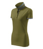 Koszulka Pique Polo damska polówka COLLAR UP 100% bawełna zieleń avocado