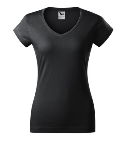 Koszulka damska gładka 180 g/m² Malfini Fit V-neck 162 slim z dekoltem w serek 100 % bawełna 