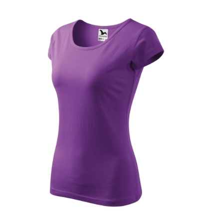 Dopasowana Koszulka Damska T-shirt bawełniana PURE 122 Fioletowa