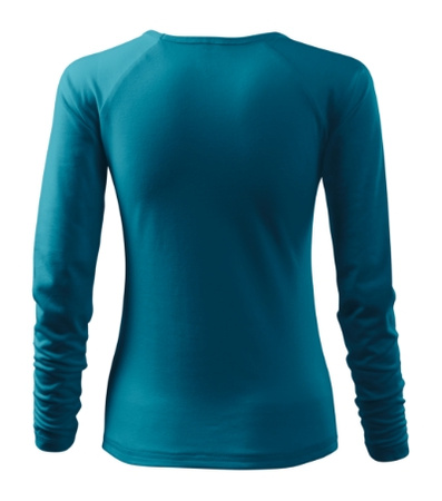 Bluzka damska Elegance Malfini – Długi Rękaw, Dekolt V w serek, BAWEŁNA + ELASTAN, slim‑fit 
