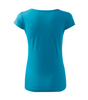 Dopasowana Koszulka Damska T-shirt bawełniana PURE 122 Turkusowa