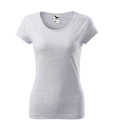 Dopasowana Koszulka Damska T-shirt bawełniana PURE 122 Jasnoszara