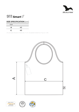 Smart911 - Torba na zakupy unisex, składana, z długimi paskami na ramię