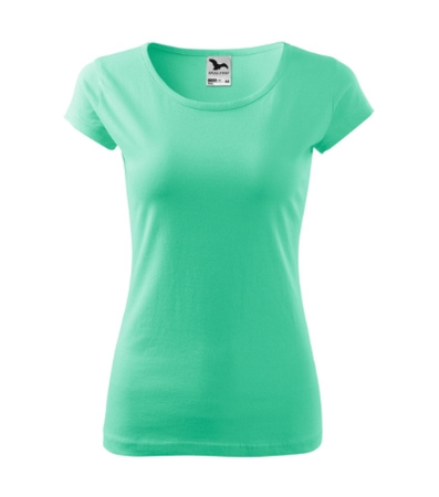 Dopasowana Koszulka Damska T-shirt bawełniana PURE 122 Miętowa
