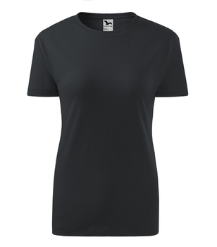 Bawełniana Koszulka Damska Dopasowany Krój CLASSIC NEW EBONY GRAY
