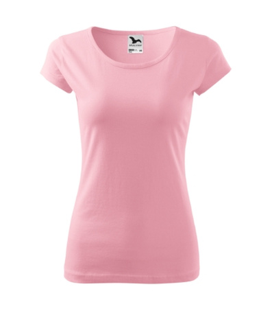 Dopasowana Koszulka Damska T-shirt bawełniana PURE 122 Różowa