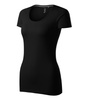 Elastyczna Koszulka Damska Slim-Fit Bawełna Czarna ACTION