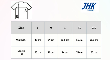 Podkoszulek męski JHK TSUA TNK 100 % bawełny gramatura 150 g/m² basic sport lato