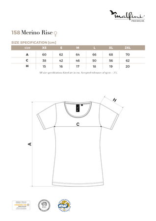 Damska Koszulka WEŁNA MERYNOSOWA MERINO RISE Slim-Fit czarna