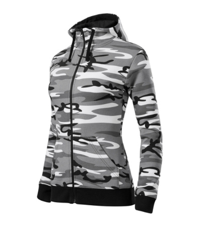 Bluza CAMO ZIPPER dla kobiet, z miękkiej mieszanki bawełny i poliestru