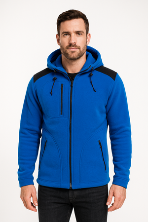 Polar męski JHK FLRA-340 solidny 340 g/m², praktyczne kieszenie z kapturem