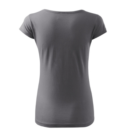 Dopasowana Koszulka Damska T-shirt bawełniana PURE 122 Stalowa