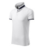 Koszulka Pique Polo męska polówka COLLAR UP 100% bawełna biała