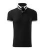 Koszulka Pique Polo męska polówka COLLAR UP 100% bawełna czarna
