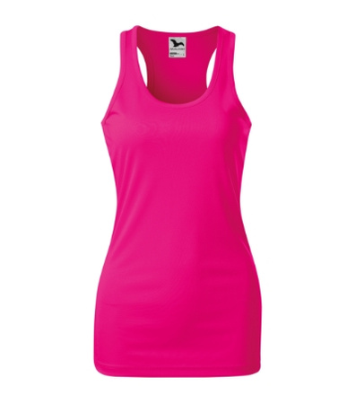 Sportowy Top Damski RACER Dopasowany Krój Koszulka na ramiączkach