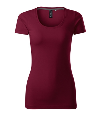 Elastyczna Koszulka Damska Slim-Fit Bawełna Garnet ACTION