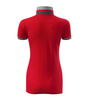 Koszulka Pique Polo damska polówka COLLAR UP 100% bawełna czerwona