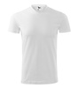 Wzmocniona Biała Koszulka HEAVY V-NECK Bez Szwów Bocznych Bawełna