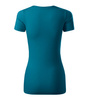 Elastyczna Koszulka Damska Slim-Fit Bawełna Petrol Blue ACTION